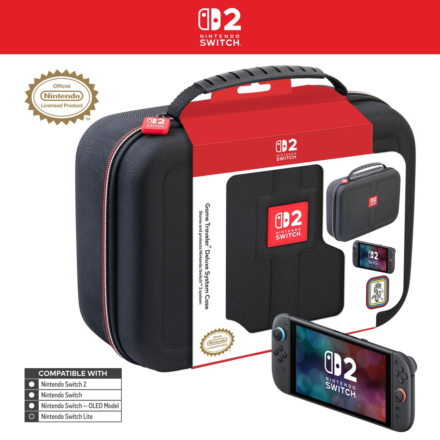NACON NS262 Custodia rigida Nintendo Poliestere Nero
