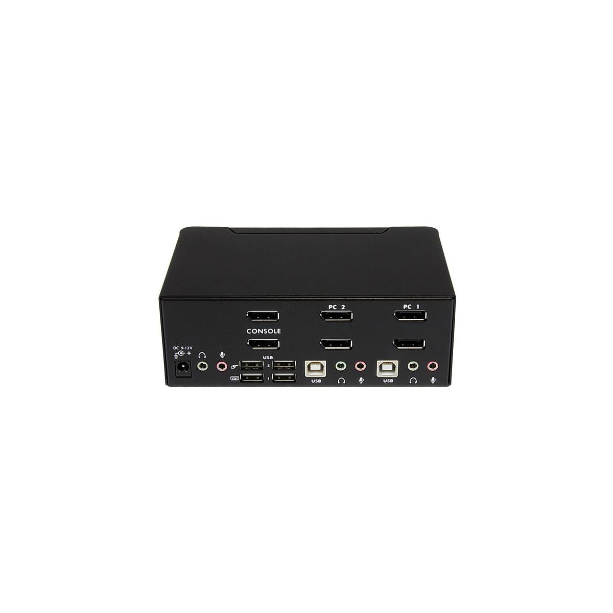 StarTech.com Switch KVM a 2 porte DisplayPort per doppio Monitor - 4k 60hz