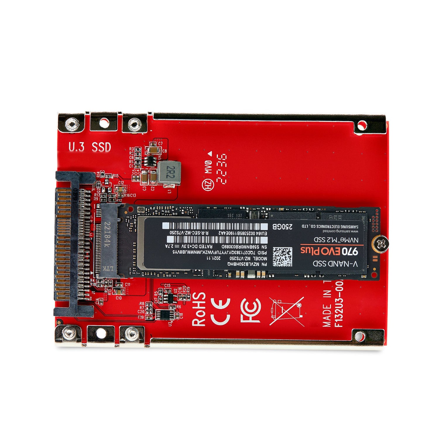 StarTech.com Adattatore SSD M.2 a U.3, Per Unità M.2 PCIe NVMe, Adattatore/convertitore host PCIe M.2 a U.3 da 2,5" (SFF-TA-1001), conforme a TAA - Formato unità da 2,5"