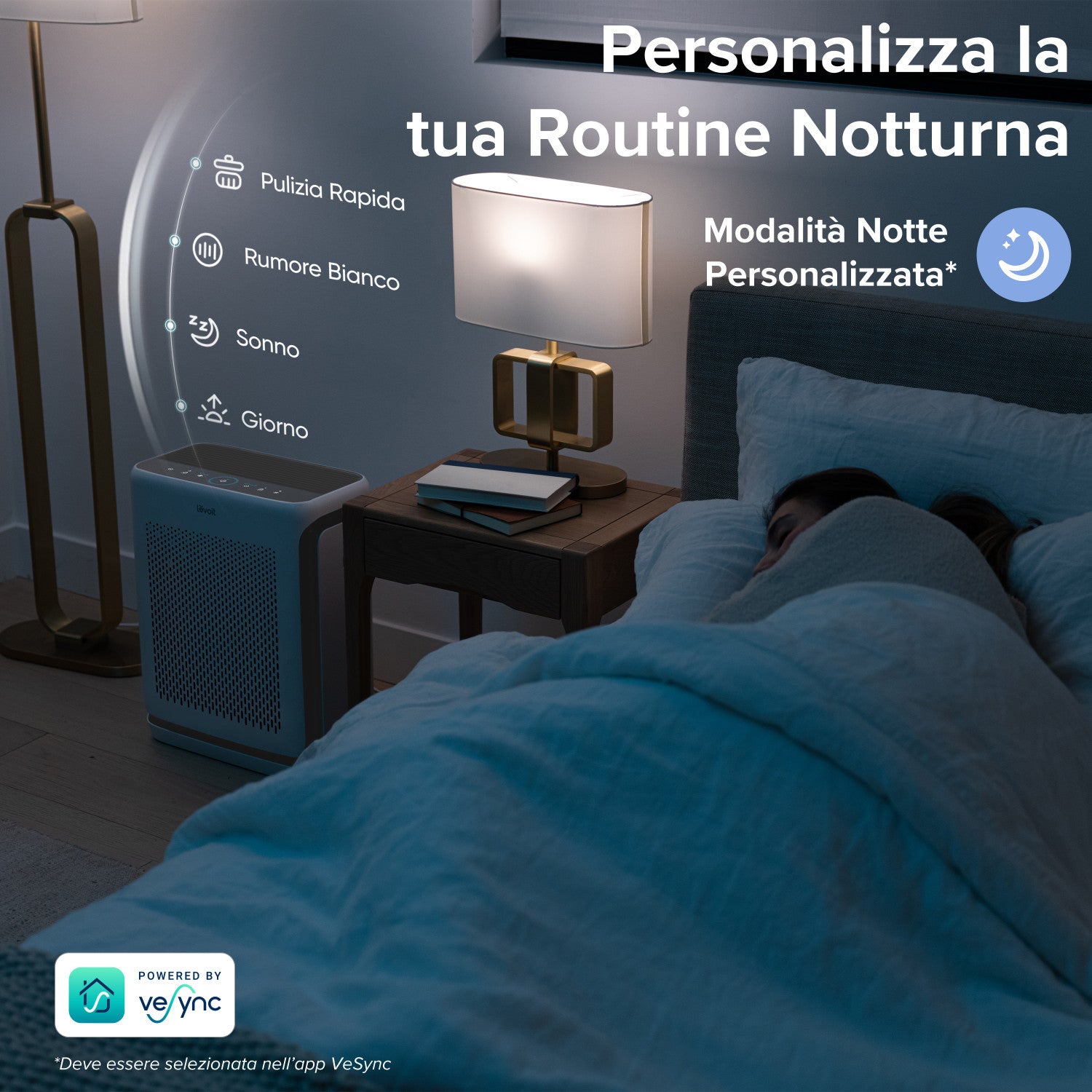 Levoit PURIFICATORE D'ARIA Vital 200S Pro Smart HEPA con Sensore di Luce e Prefiltro Lavabile, Rimuove il 99,97% di Polvere, Polline, Peli di Animali e Odori