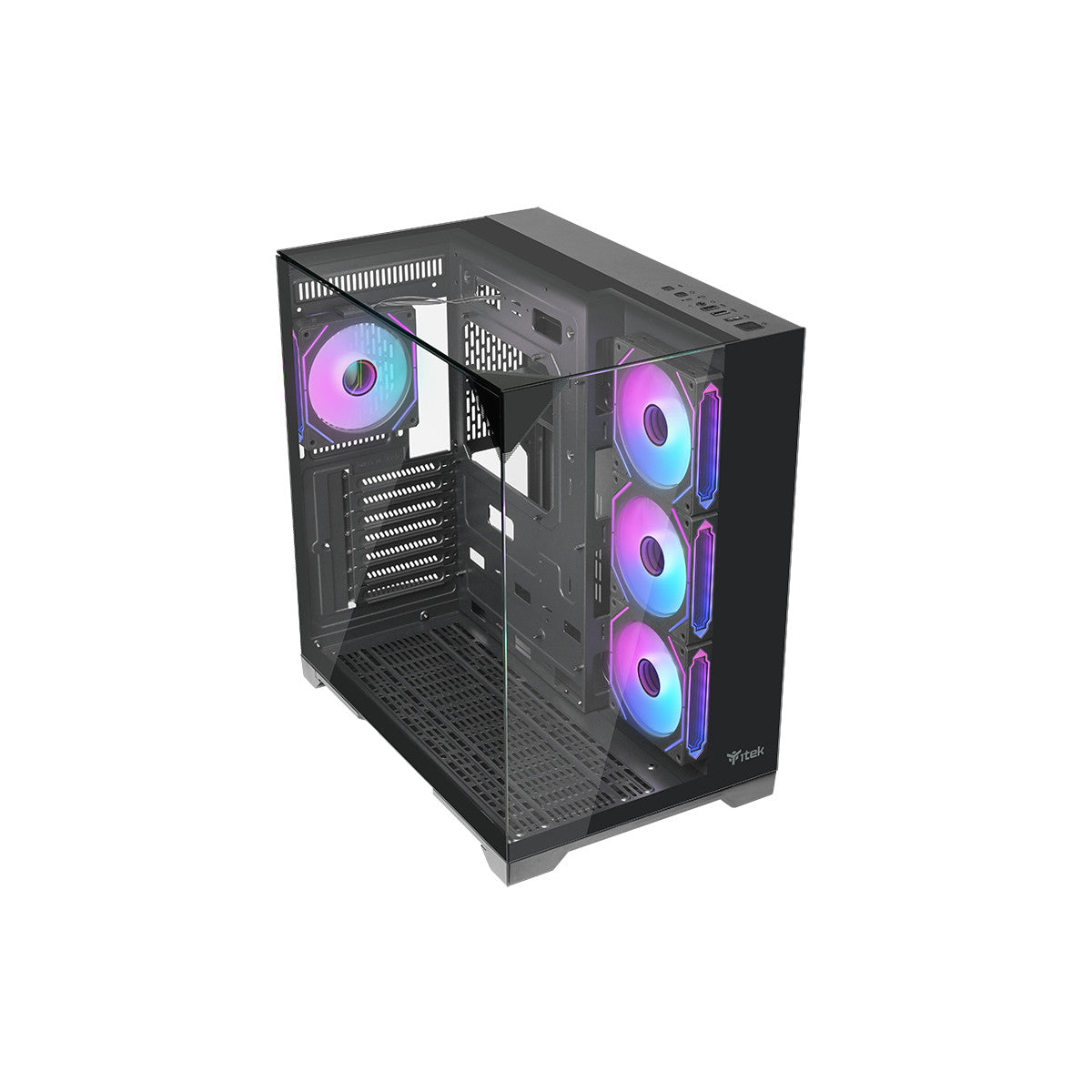 itek DARK CAVE PANO Tower Nero Case per PC