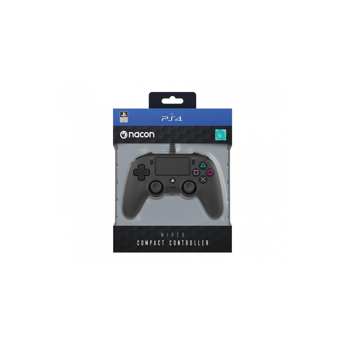 BigBen PS4OFCPADBLACK USB Interactive Nacon Compact Controller, Nero - PlayStation 4