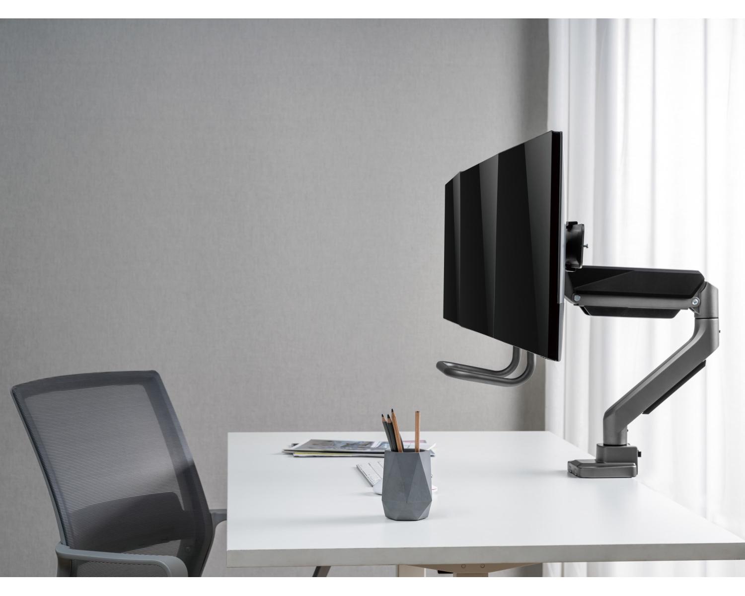 Equip 650162 supporto da tavolo per Tv a schermo piatto 68,6 cm (27") Nero Scrivania