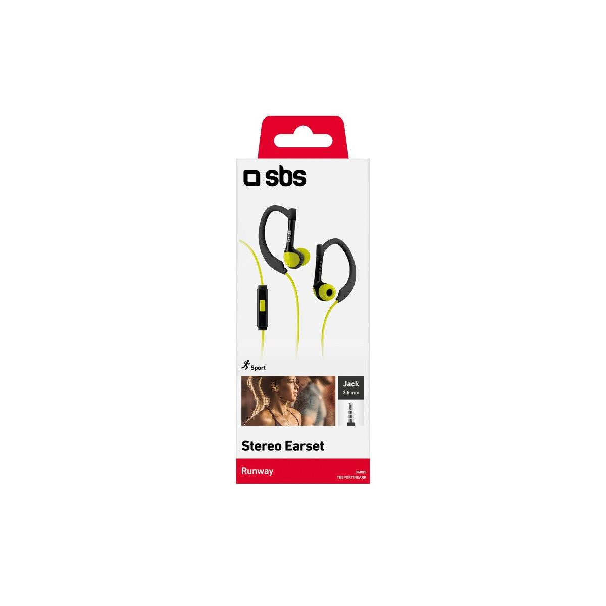 SBS Auricolari Sport in ear con archetto e filo stereo