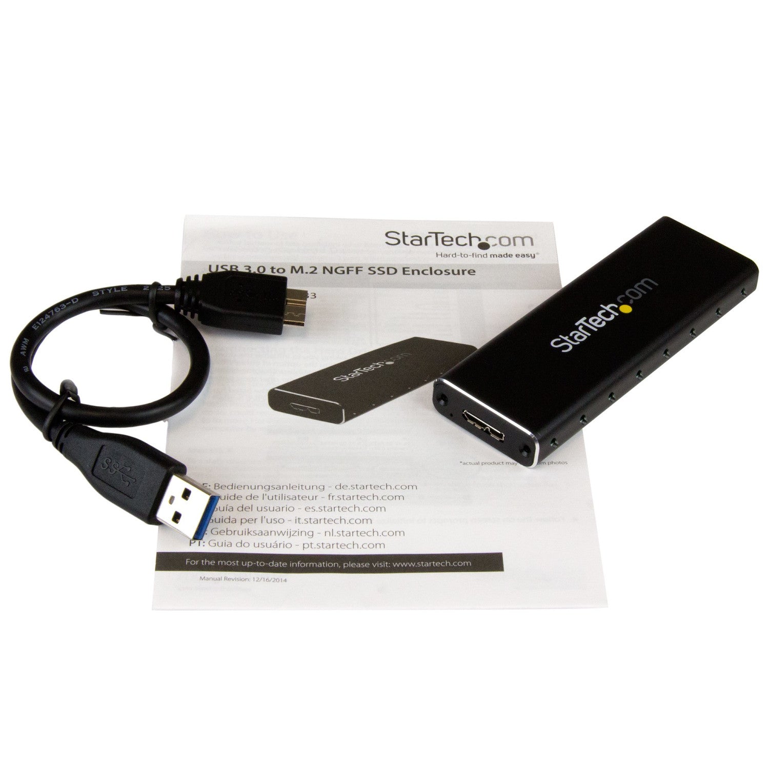 StarTech.com SM2NGFFMBU33 contenitore di unità di archiviazione Box esterno SSD Nero