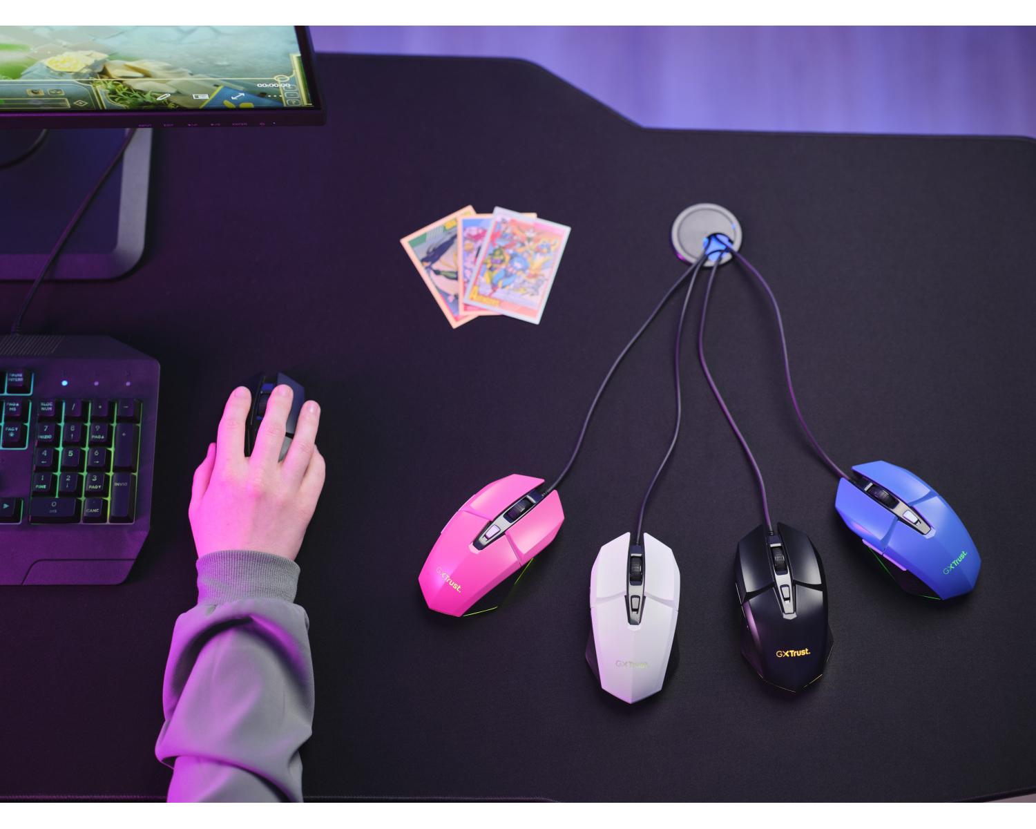Trust GXT 109W Felox mouse Mano destra USB tipo A Ottico 6400 DPI