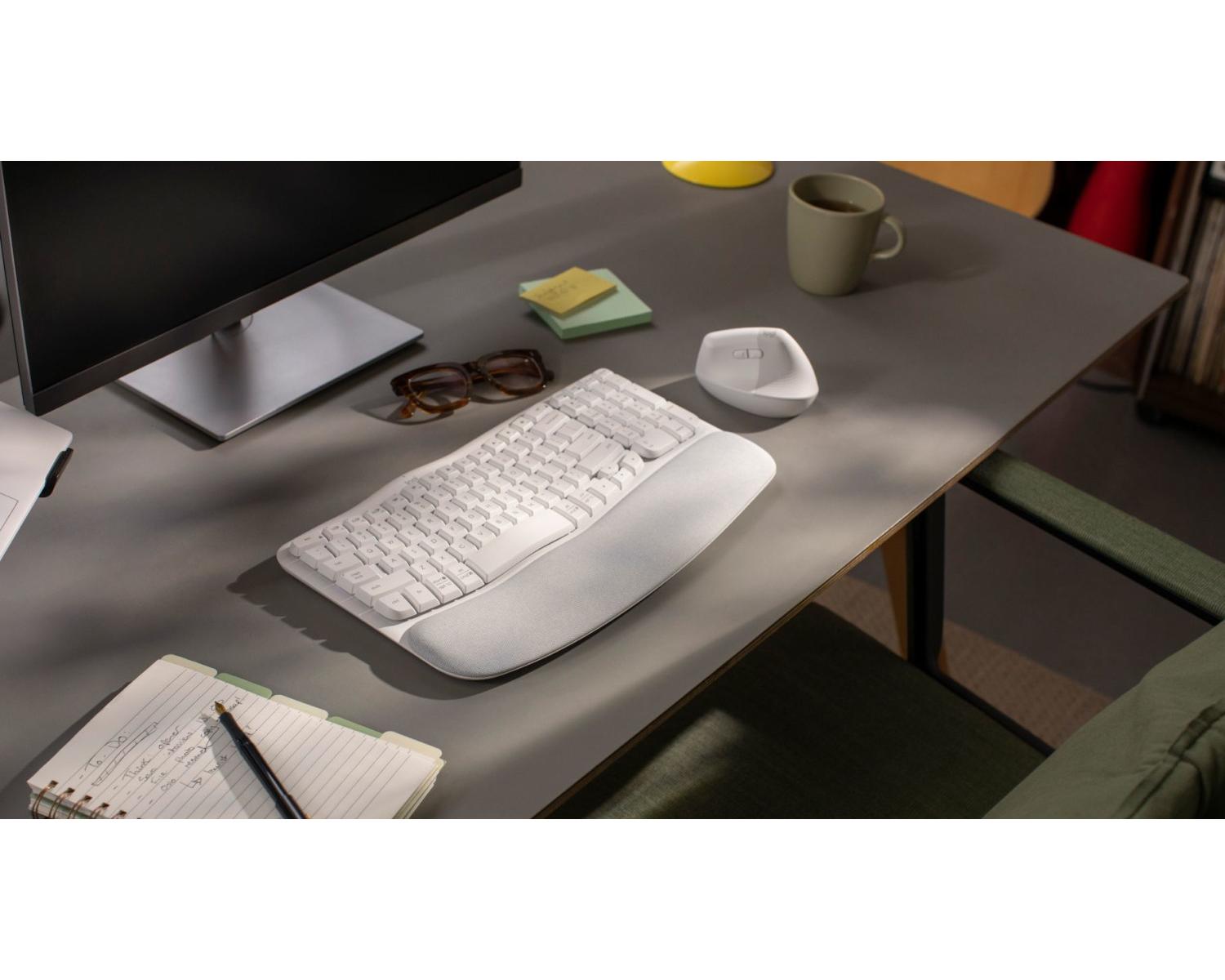 Logitech Tastiera WAVE KEYS WIRELESS ERGONOMICA Grafite