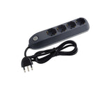 bticino Poker prolunghe e multiple 1,5 m 4 prese AC Interno Grigio