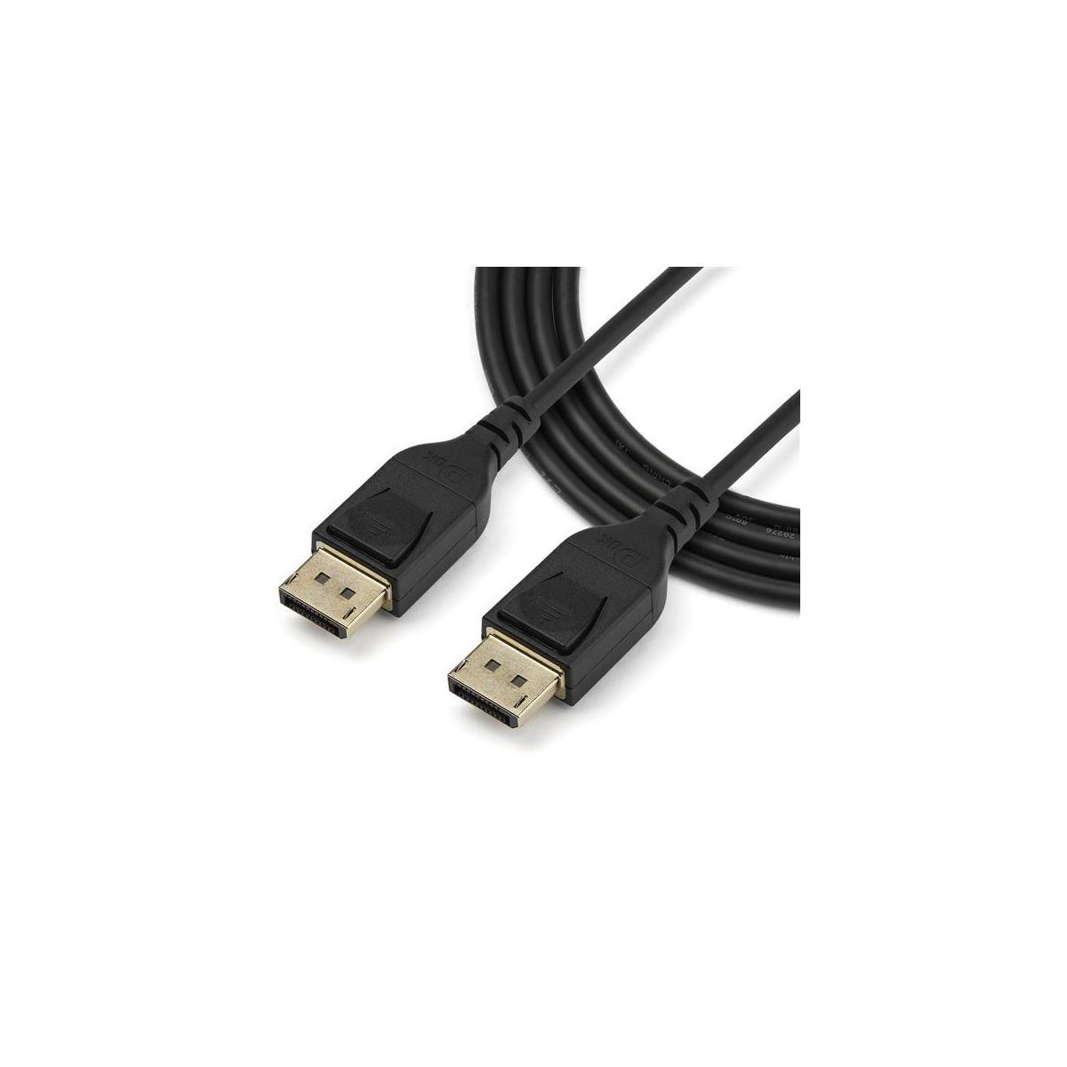 StarTech.com Cavo DisplayPort 1.4 certificato VESA da 2m - 8K 60Hz HBR3 HDR - Cavo per monitorc Certificato funziona con Chromebook - - Cavo video Ultra HD 4K 120Hz DisplayPort 1.4 sottile M/M