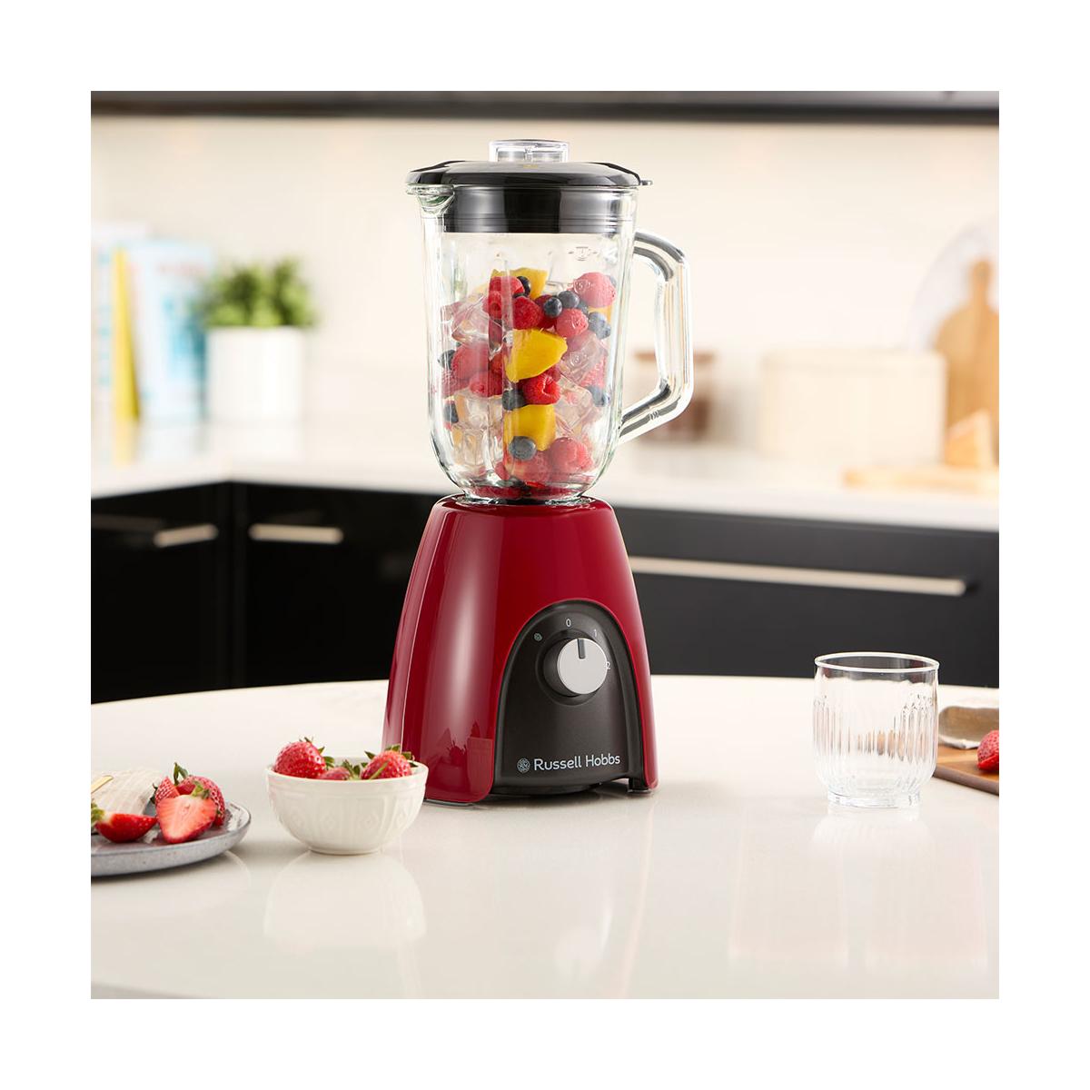 Russell Hobbs 27120-56 frullatore 1,5 L Frullatore da tavolo 650 W Nero, Rosso, Trasparente