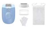 Philips 2000 series Epilatore con filo azzurro con 4 accessori BRE247/00