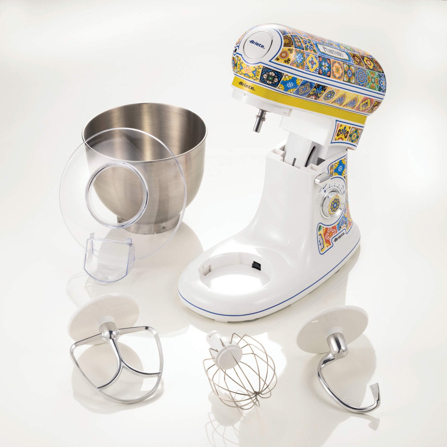 Ariete 1588 Impastatrice Positano Planetaria 7 velocità 2400 Watt 5.5 litri Tazza Acciaio Inox