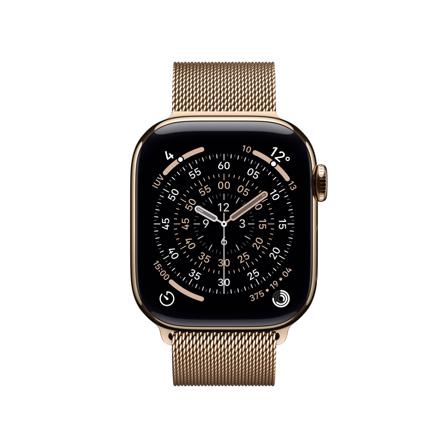 Apple Watch Series 11 GPS Cellular 42mm Cassa Titanio Oro con Loop in maglia Milanese Oro