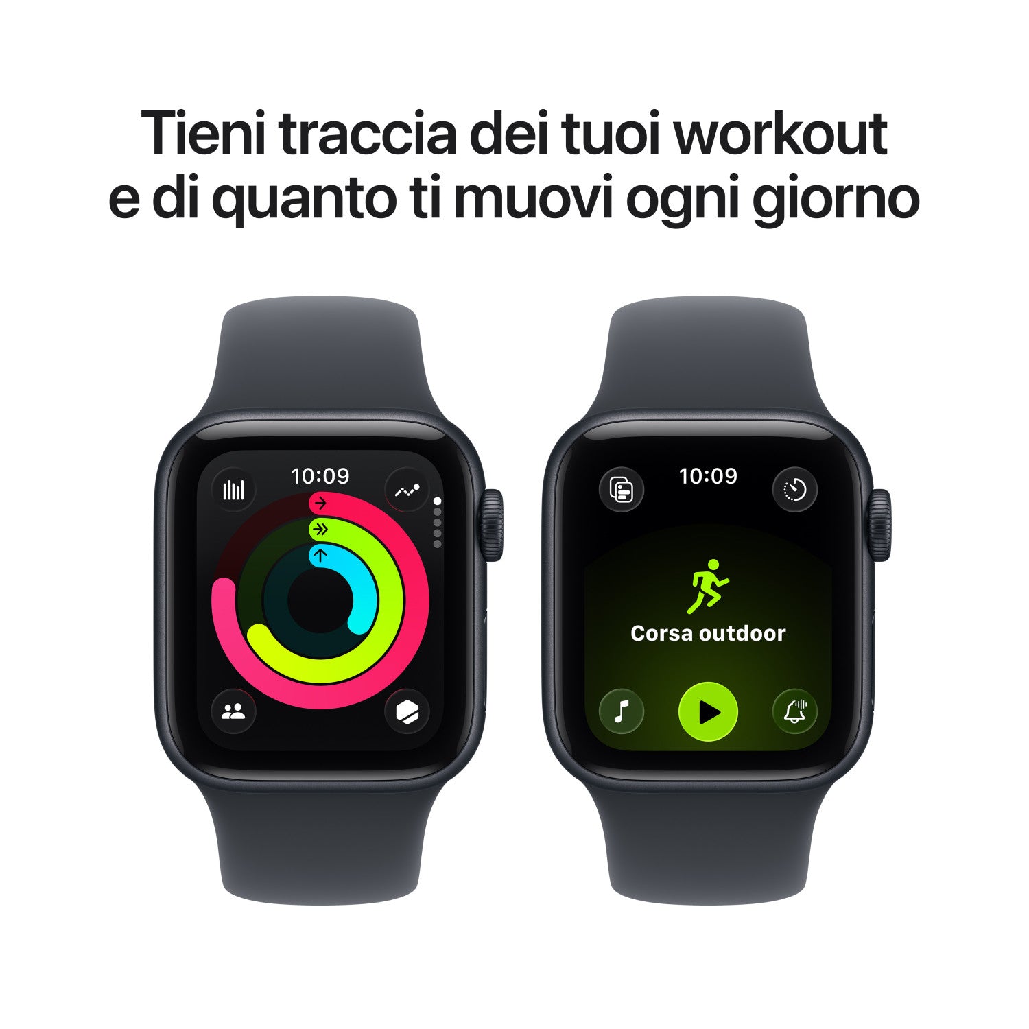 Apple Watch SE (3nd generation) SE 3 GPS Cellular 40mm Cassa Alluminio Mezzanotte con Sport Band Mezzanotte - M/L