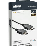 Ekon ECITHDMI18MMK cavo HDMI 1,8 m HDMI tipo A (Standard) Nero