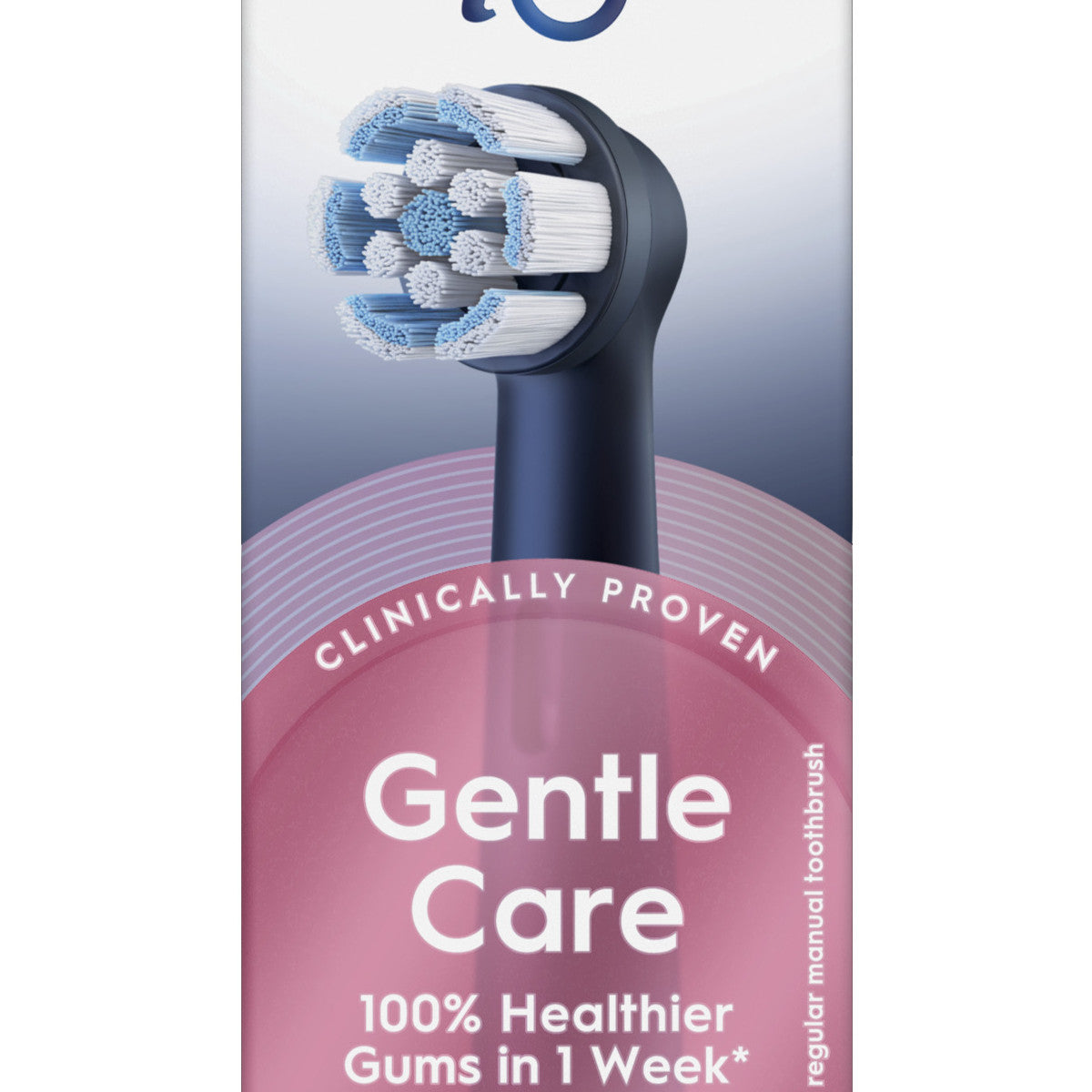 Oral-B Testine di Ricambio iO Series Gentle Care Black, testine rotonde di ricambio originali, setole angolate per una rimozione più profonda della placca, testina più morbida, adatte a gengive sensibili, 3