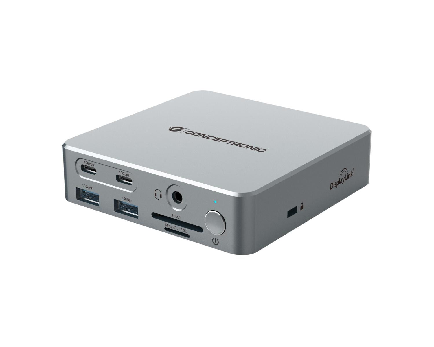 Conceptronic DONN25G replicatore di porte e docking station per laptop Cablato USB 3.2 Gen 2 (3.1 Gen 2) Type-C Argento