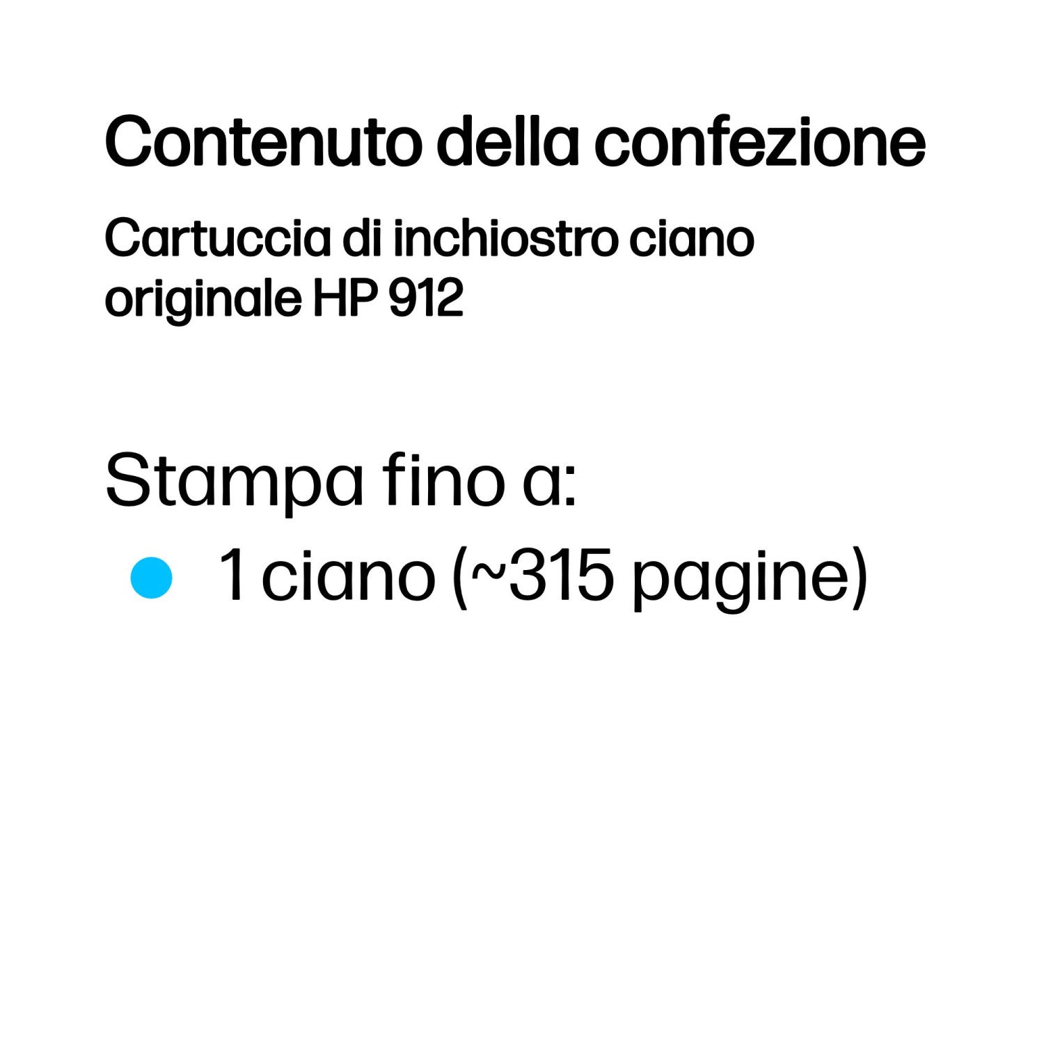 HP Cartuccia di inchiostro ciano originale 912