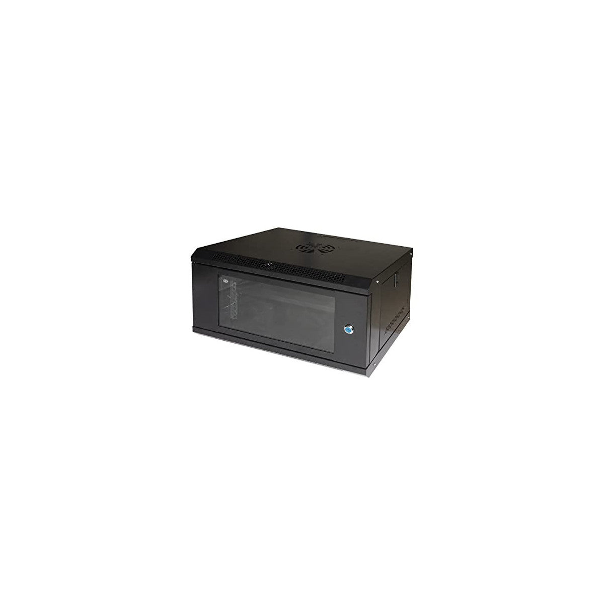 Link Armadio Rack 19" 6U Serie Light Nero Con Porta Vetro 300x400x530 mm Ripiano Incluso