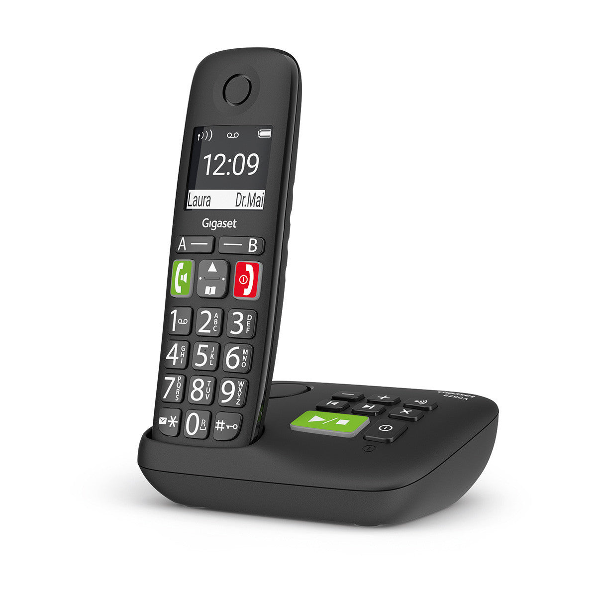 Gigaset E290A BLACK Telefono analogico/DECT Nero Identificatore di chiamata