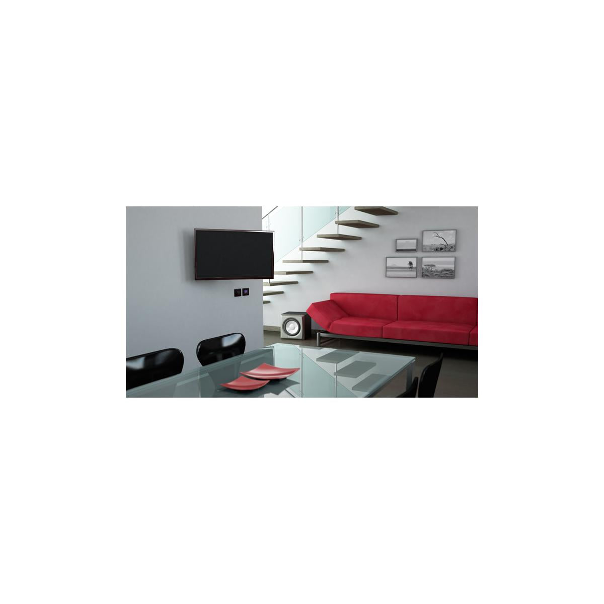 Meliconi CME ER400 Supporto da Parete per Tv Monitor 14 a 50 Pollici Nero
