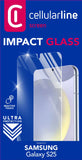 Cellularline Impact Glass - Galaxy S25 Vetro temperato sottile, resistente e super sensibile