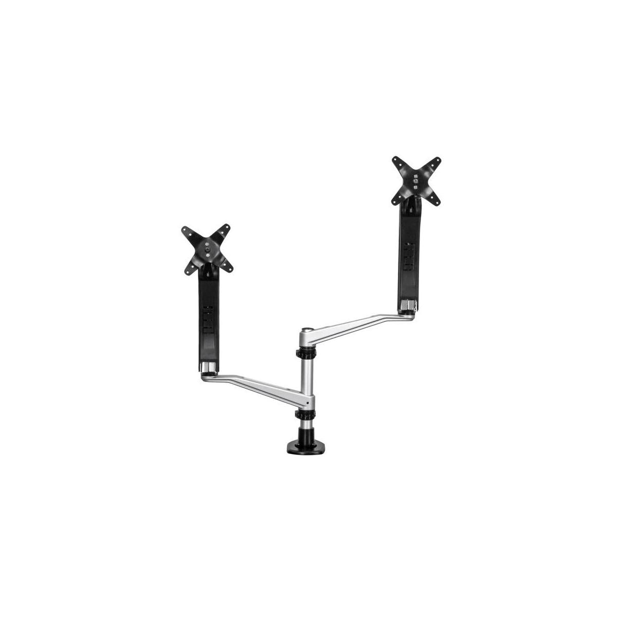 StarTech.com ARMDUAL30 supporto da tavolo per Tv a schermo piatto 76,2 cm (30") Nero, Argento Scrivania