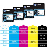 HP 712 3 Pack 29 ml Yellow DesignJet Ink Cartridge Cartuccia d'Inchiostro 3 pz Resa Standard