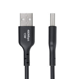 StarTech.com Cavo di ricarica USB-A a USB-C da 15cm, Cavetto di ricarica e sincronizzazione USB 2.0 3A, rivestimento in TPE - Nero