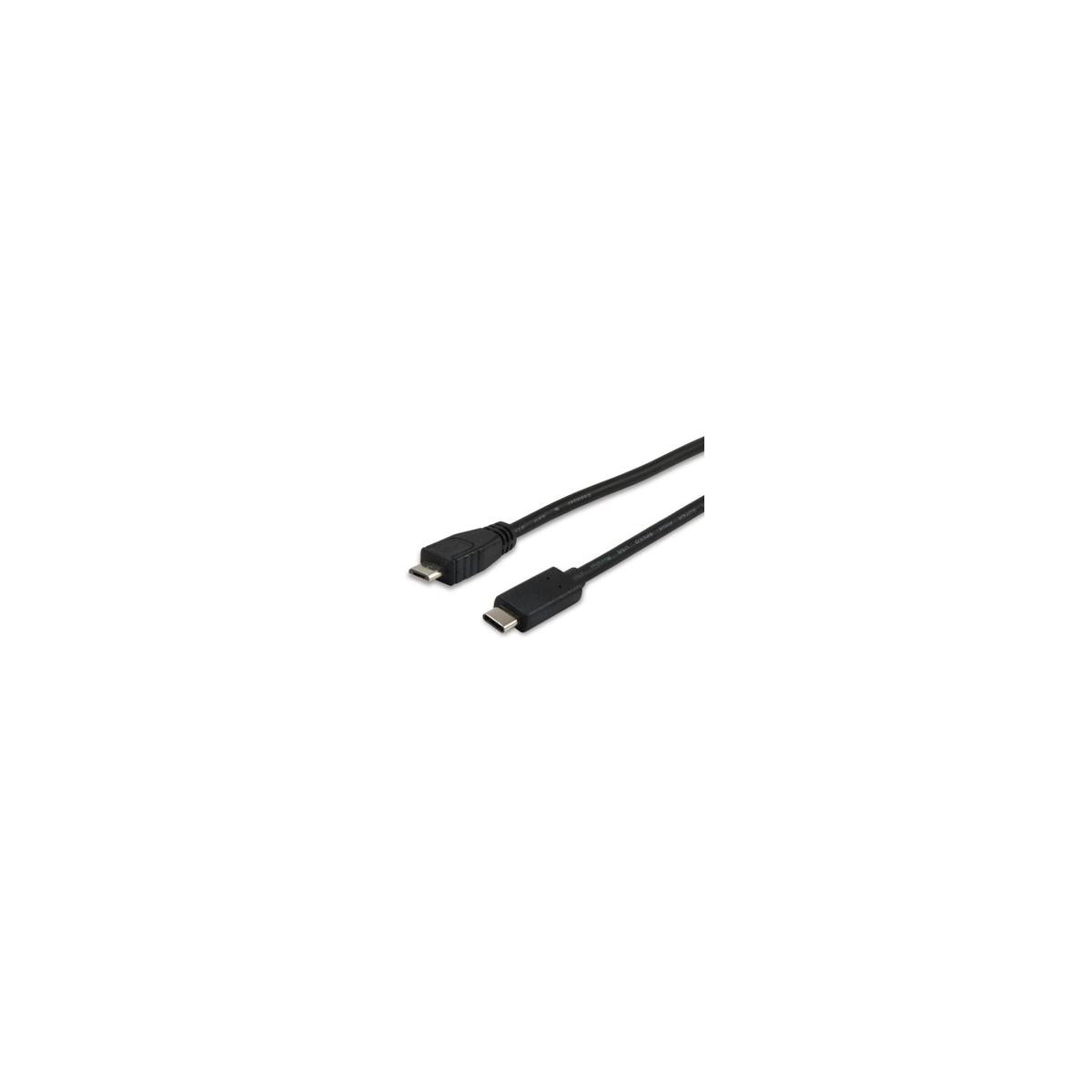 Equip 12888407 cavo USB USB 2.0 1 m Micro-USB B USB C Nero