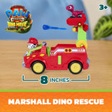 PAW Patrol : The Dino Movie, camion dei pompieri Marshall Dino Rescue con lanciamissili rotante a 360 con 2 action figure, giocattoli per bambine e bambini dai 3 anni in su