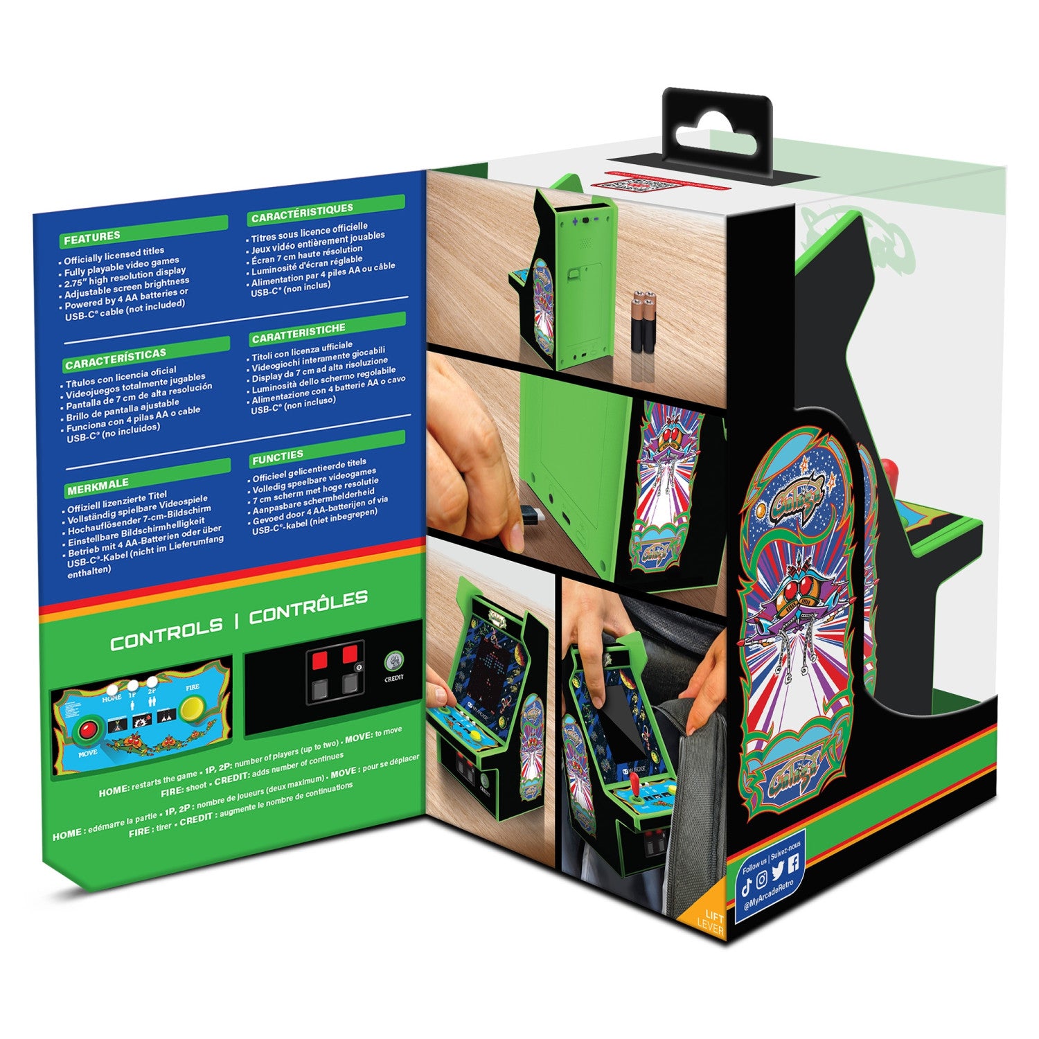 My Arcade GALAGA Micro Player Pro console da gioco portatile 6,98 cm (2.75 pollici) Multicolore