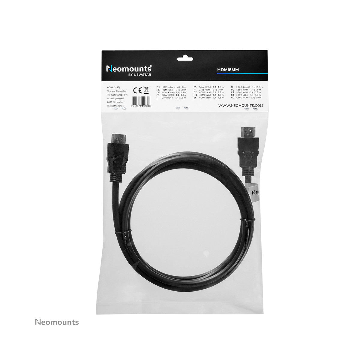 Neomounts HDMI6MM Cavo HDMI - 1.8 metri