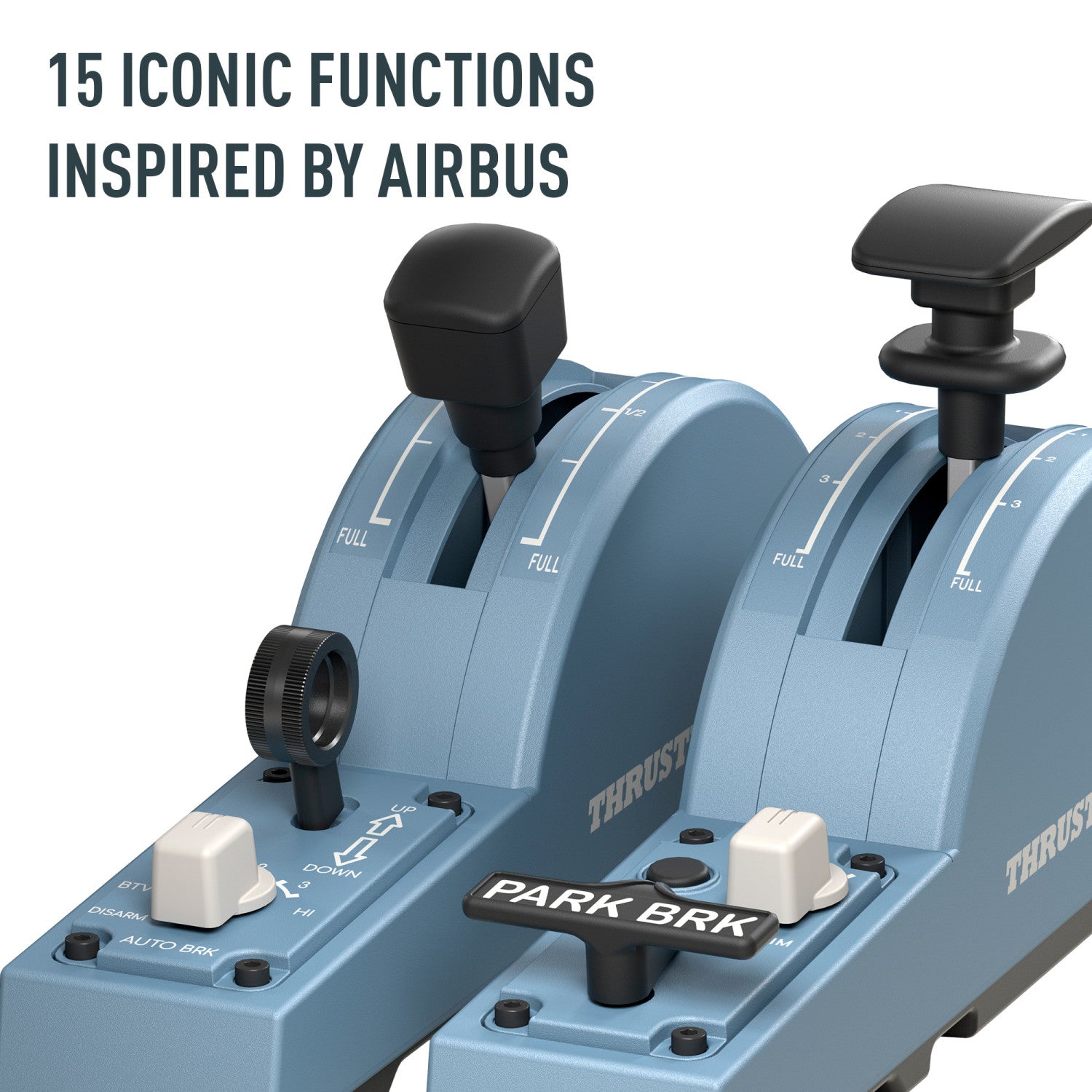 Thrustmaster TCA Quadrant Add-On Airbus Edition Simulazione di Volo PC Nero Blu