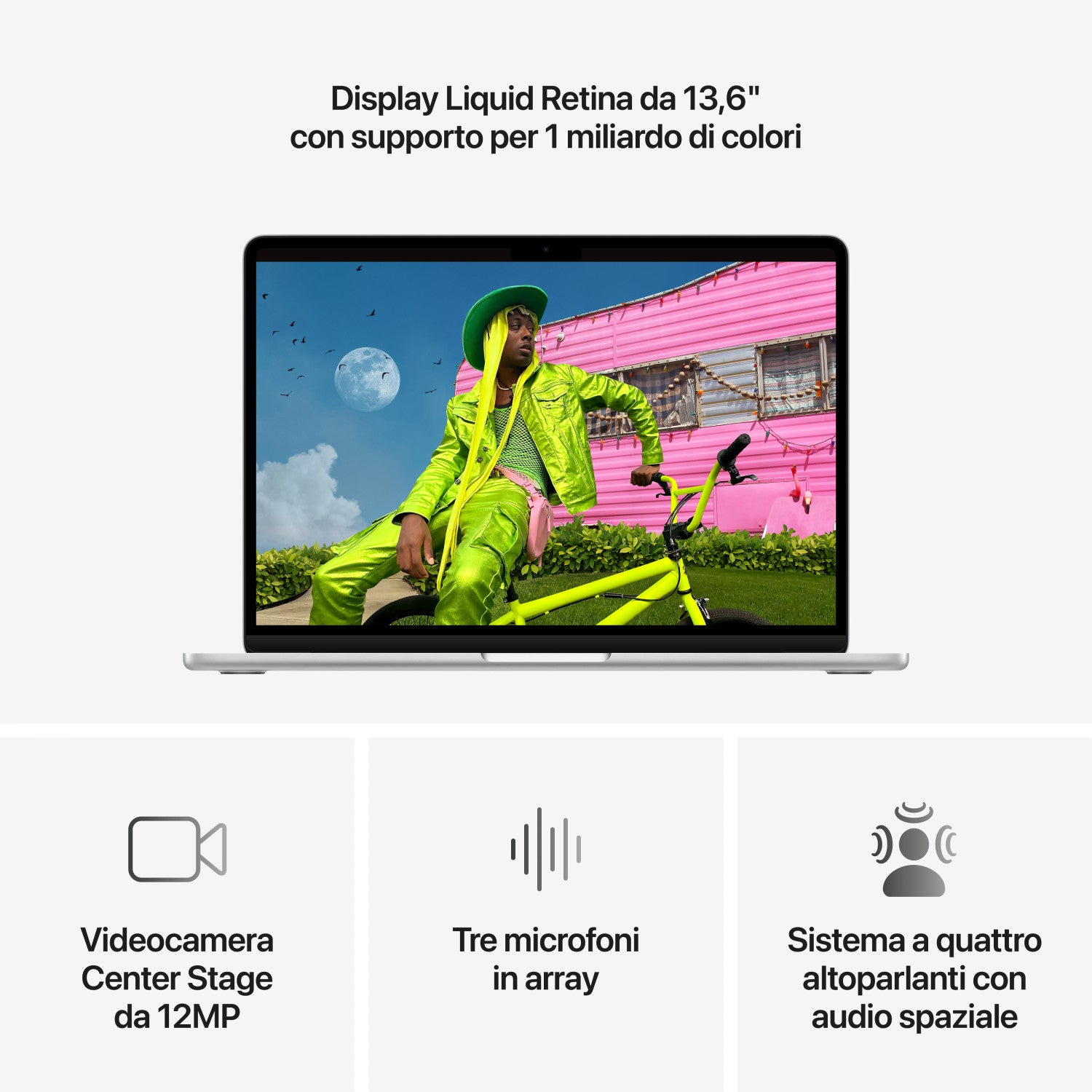 Apple MacBook Air 13" M5 chip 10 core CPU 10 core GPU, 24GB, 1TB SSD - Argento