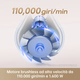 Dreame Hair Dryer Gleam Asciugacapelli ad alta velocità con motore brushless da 110.000 giri min e 1.600 W Grigio