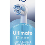 Oral-B Testine di Ricambio iO Series Ultimate Clean, testine rotonde di ricambio originali, con setole CrissCross per pulizia e rimozione della placca avanzate e in profondità, 2