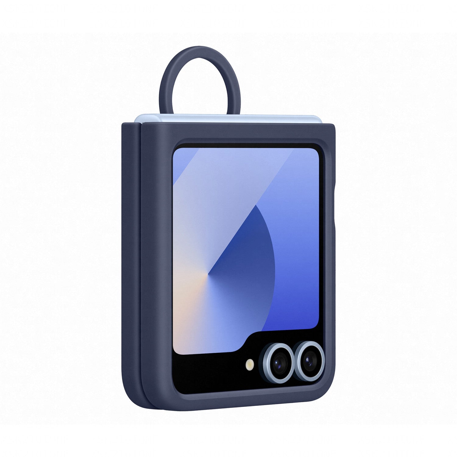 Custodia Silicone Case con Ring Samsung EF-PF741TNEGWW per Galaxy Z Flip 6 Blu Navy