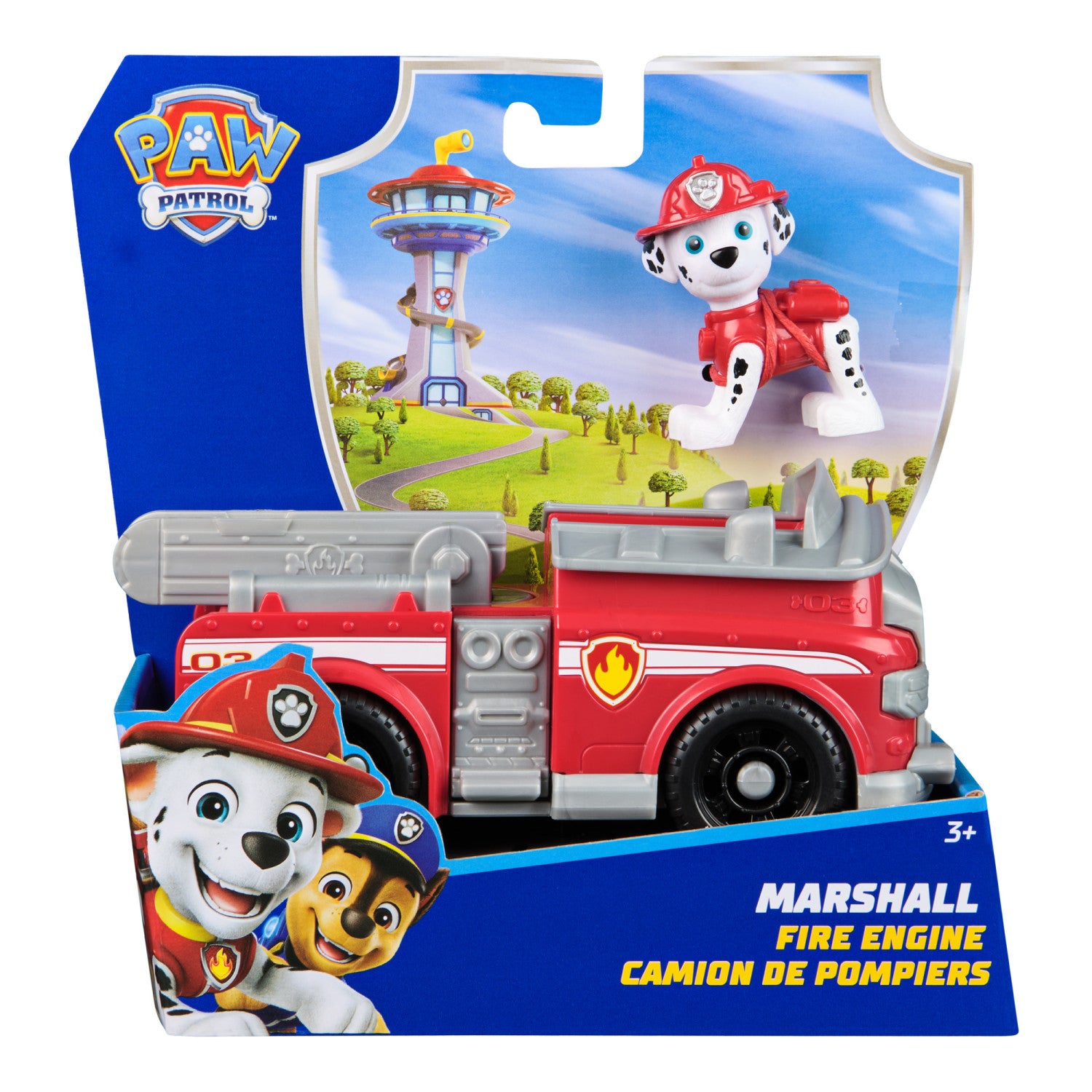 PAW Patrol , Camion dei Pompieri di Marshall, Veicolo e Personaggio Marshall, Giochi Bambini, 3 anni