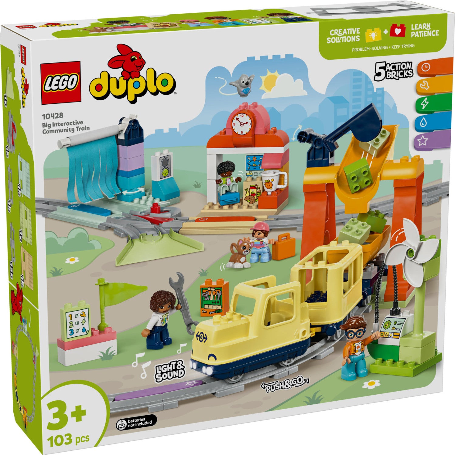 LEGO DUPLO 10428 Treno Comunitario Interattivo 103 Pezzi Bambini 3 Anni