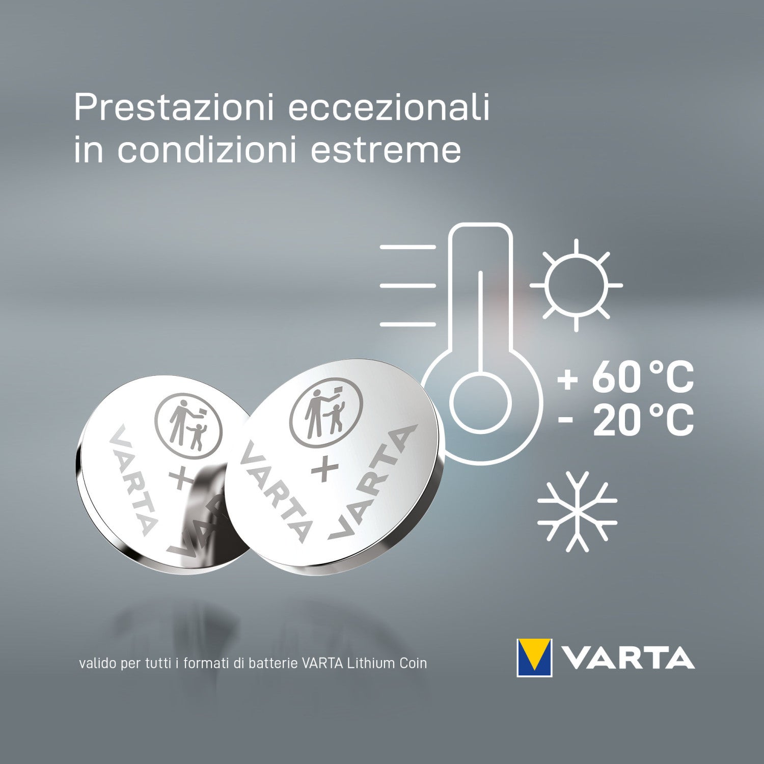 Varta 06430 Batteria Monouso Pila a bottone Litio Grigio