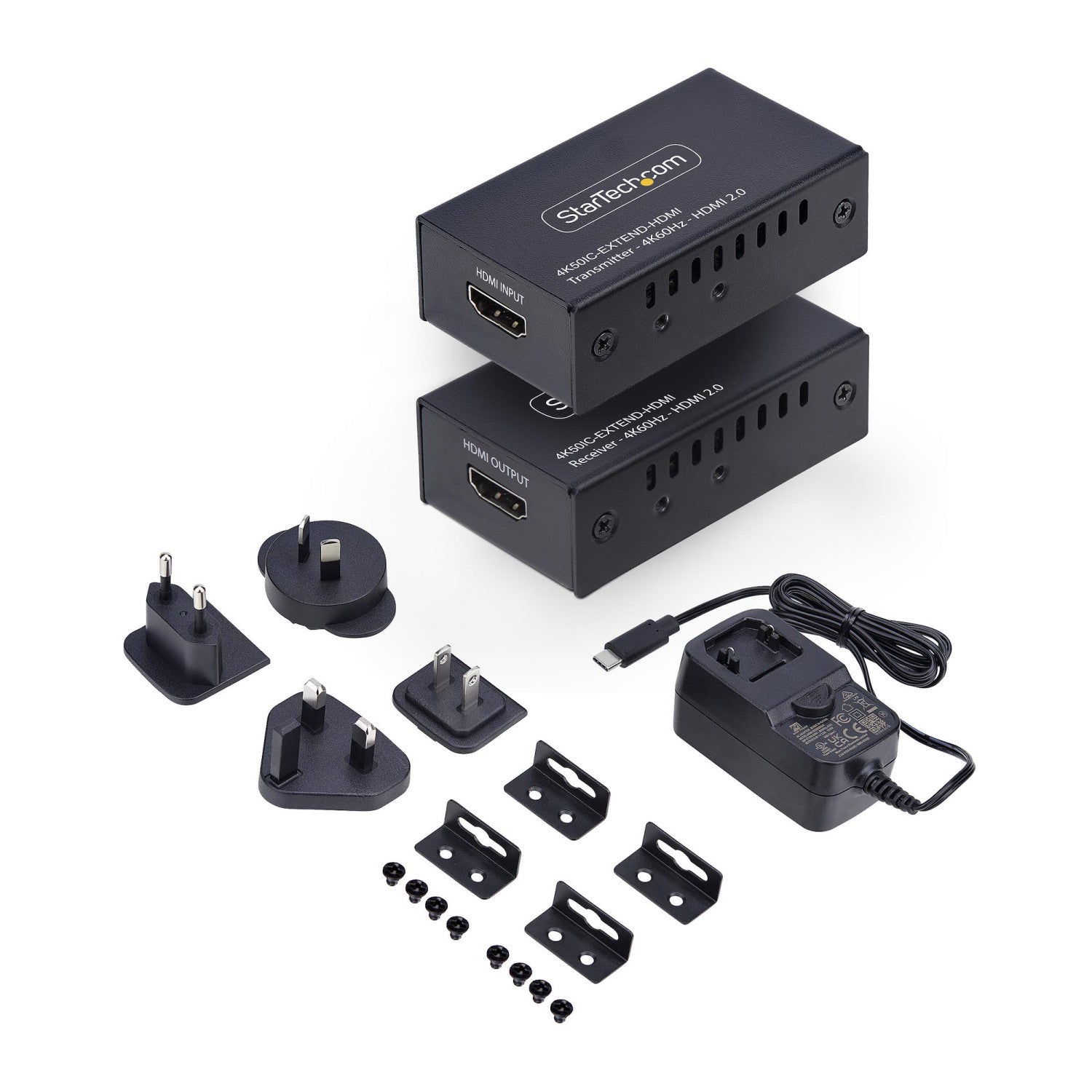 StarTech.com 4K50IC-EXTEND-HDMI moltiplicatore AV Trasmettitore e ricevitore AV Nero
