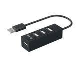 Equip 128955 hub di interfaccia USB 2.0 480 Mbit/s Nero