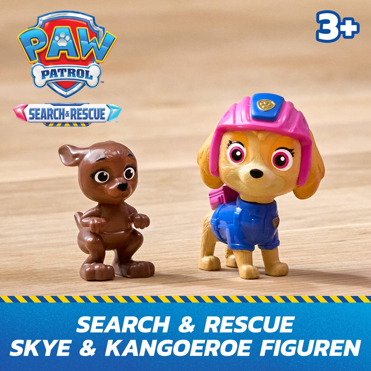 PAW Patrol : Search Rescue, Elicottero di Salvataggio di Skye con 2 Personaggi, Elicottero Giocattolo a Retrocarica, Giocattoli per Bambini e Bambine, 3 Anni