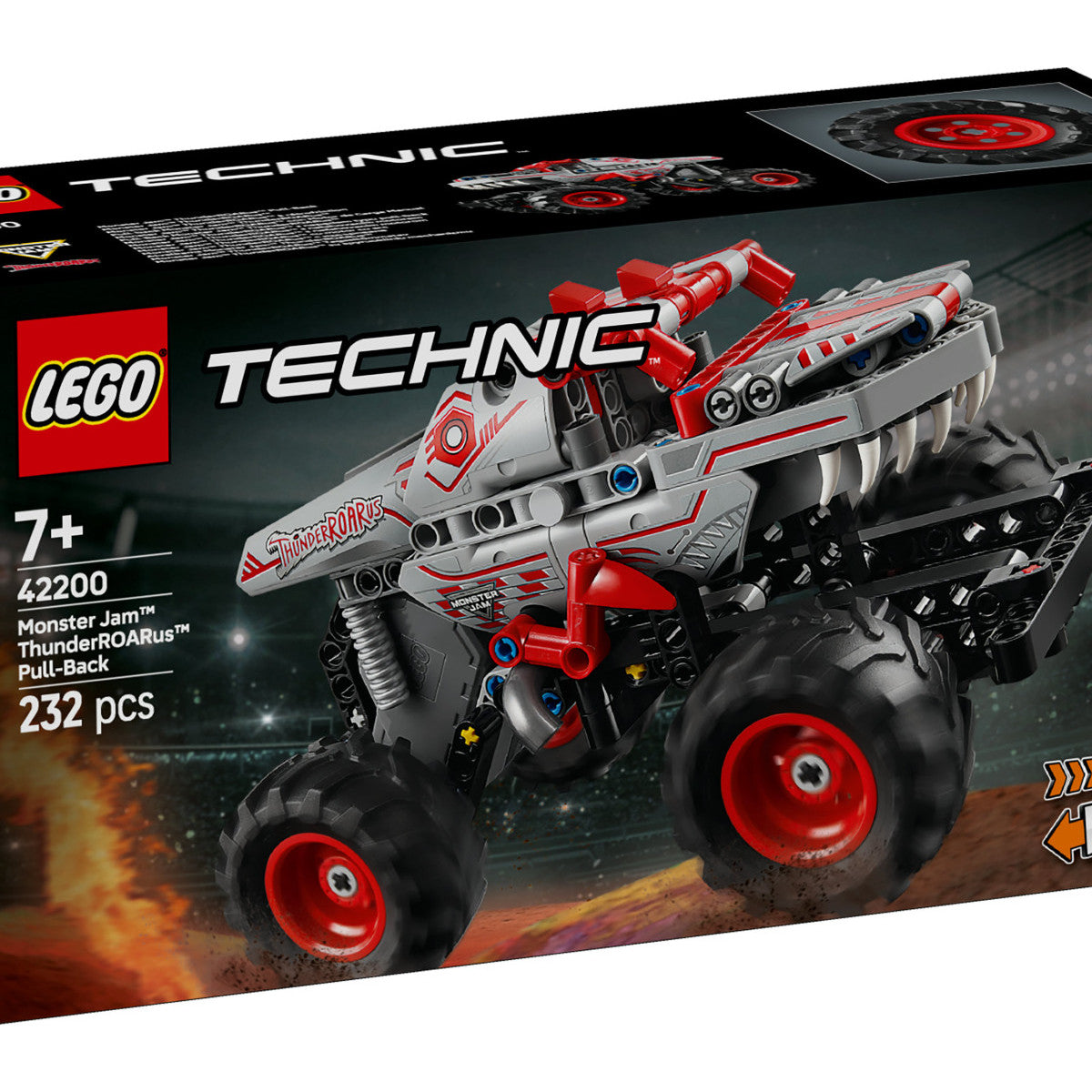 LEGO Technic Monster Jam ThunderROARus Pull Back 42200 Set Costruzioni 232 Pezzi