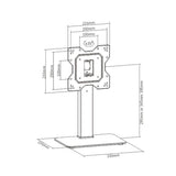 Techly ICA-LCD 323S supporto da tavolo per Tv a schermo piatto 109,2 cm