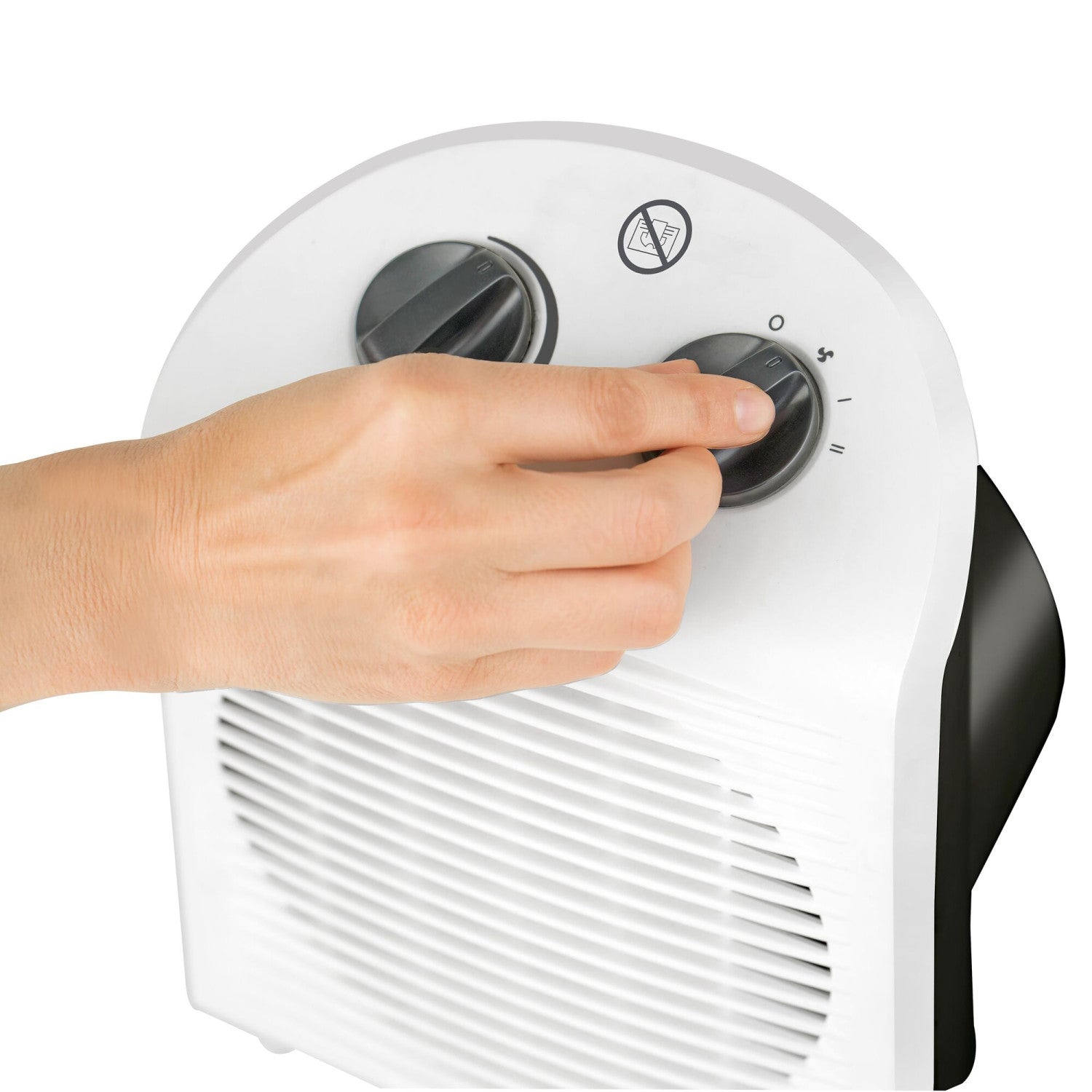 Black Decker BXFSH2000E stufetta elettrica Interno Nero, Bianco 2000 W Riscaldatore ambiente elettrico con ventilatore