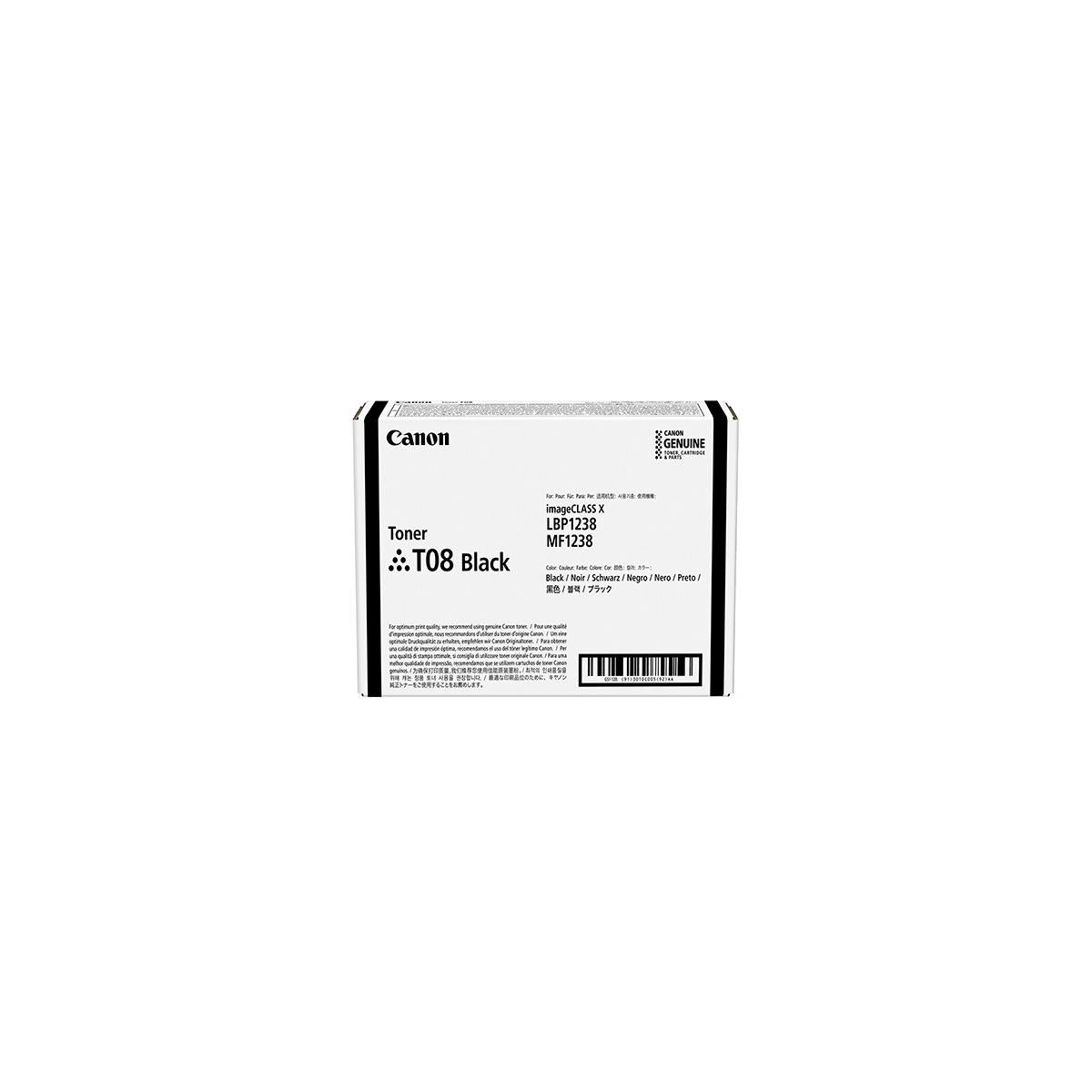 Canon TONER T08 BLACK cartuccia toner 1 pz Originale Nero