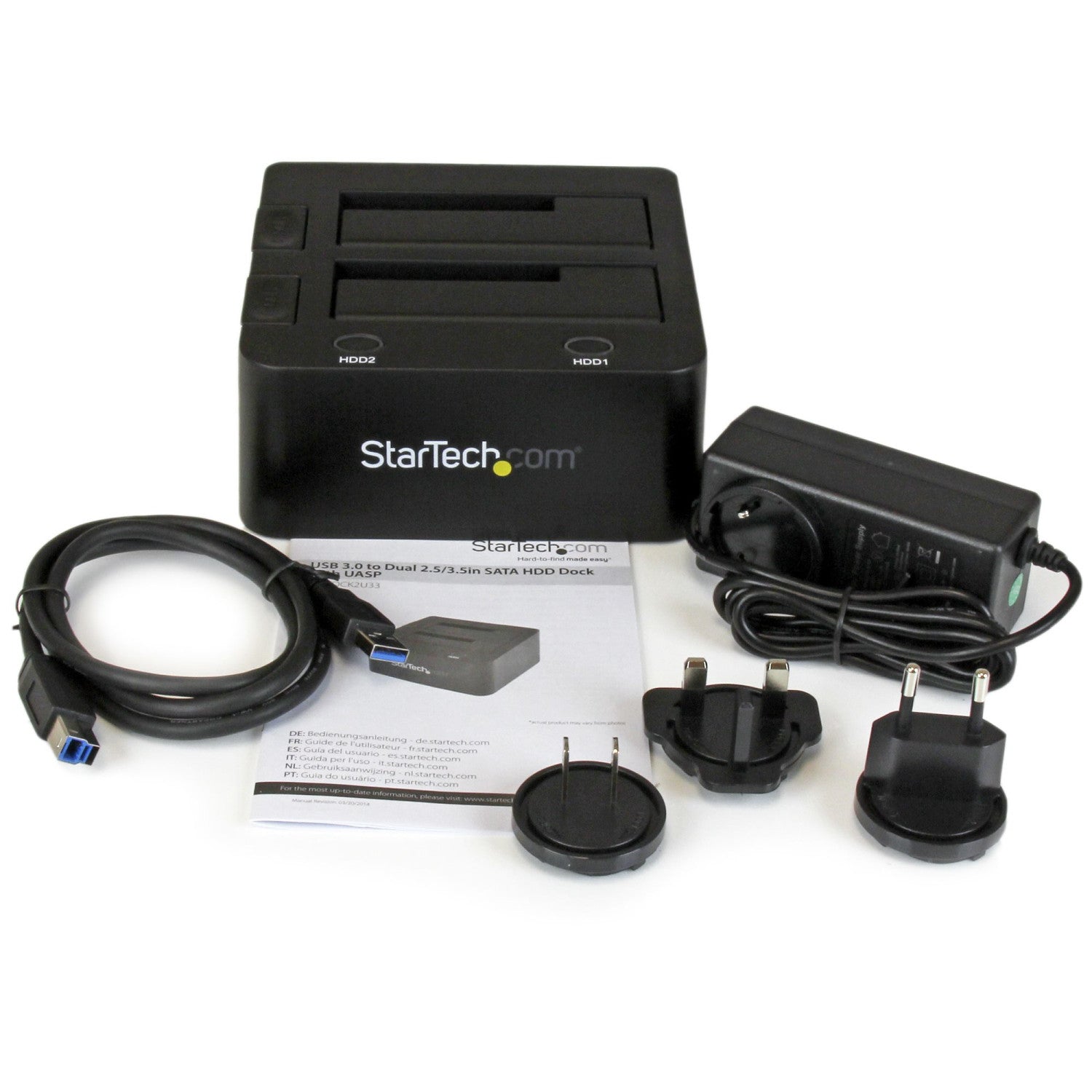 StarTech.com SDOCK2U33 docking station per unità di archiviazione USB 3.2 Gen 1 (3.1 Gen 1) Type-B Nero