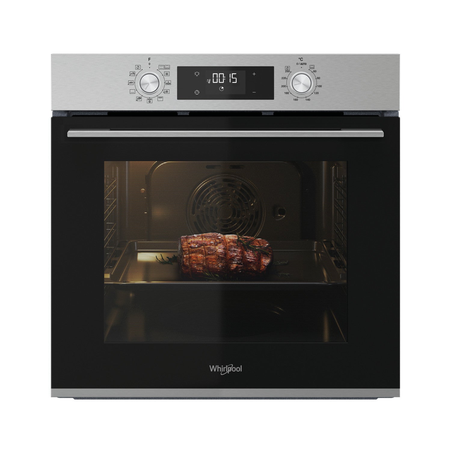 Whirlpool OMK58HU0X forno 71 L Nero, Acciaio inox
